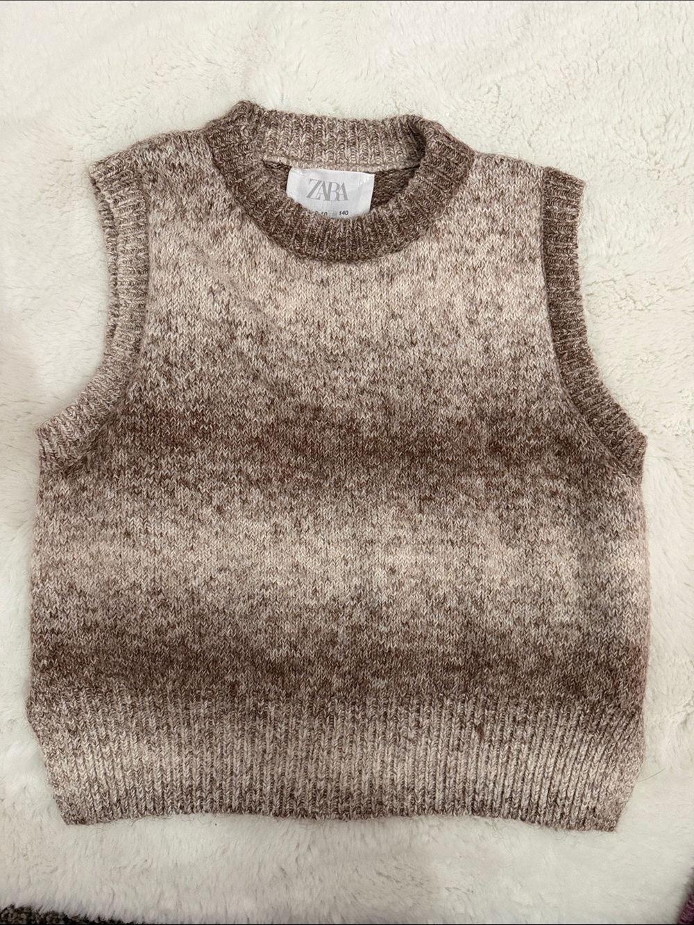 Zara Kids Brown Ombre Knit Sleeveless Vest